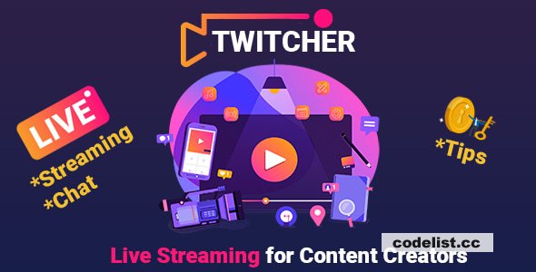 PHP Twitcher v1.3 - Live Video Streaming SaaS Platform for Content Creators