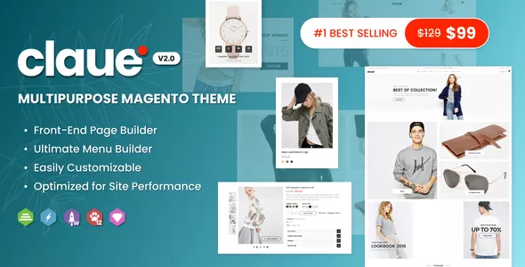 Claue - Clean, Minimal Magento 2 and 1 Theme v1.9.9