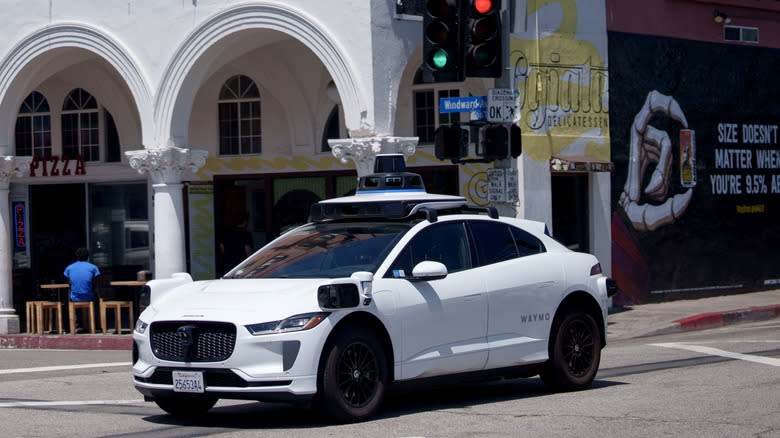 A Waymo self-driving vehicle in Los Angeles