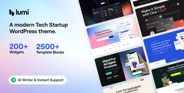 Lumi - Tech Startup WordPress Theme v3.0.0