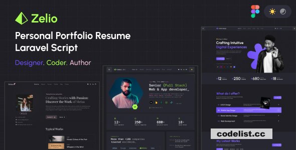 Zelio v1.1.0 - Personal Portfolio Resume Laravel Script - nulled