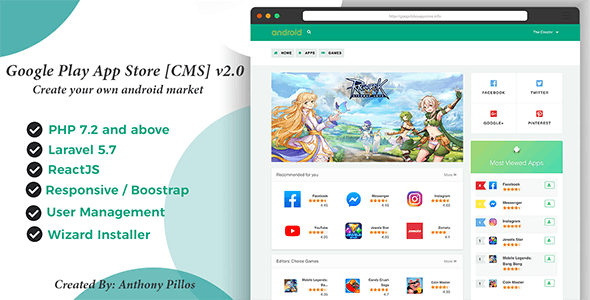 Google Play App Store [CMS] v2.0.9