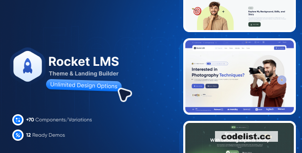 Rocket LMS Theme and Landing Page Builder v1.0
