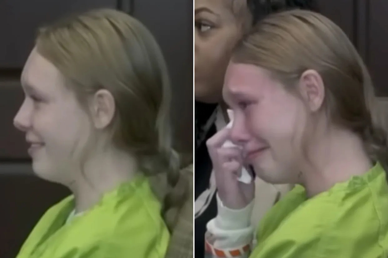 Teen Suspect in Parents' Murders Who Begged True Crime Influencers to Cover Killing Seen Smiling in Court — Before She Wept