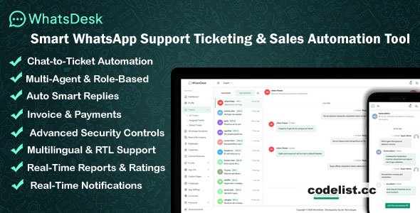 WhatsDesk v1.0 – Smart WhatsApp Support Ticketing & Sales Automation Tool