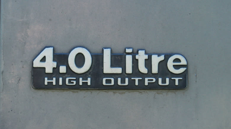 Jeep "4.0 Litre High Output" badge