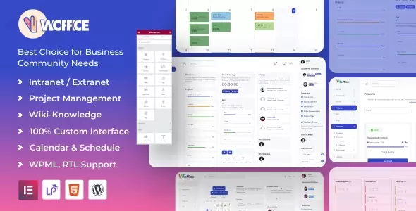 Woffice - Intranet, Extranet & Project Management WordPress Theme v5.4.27