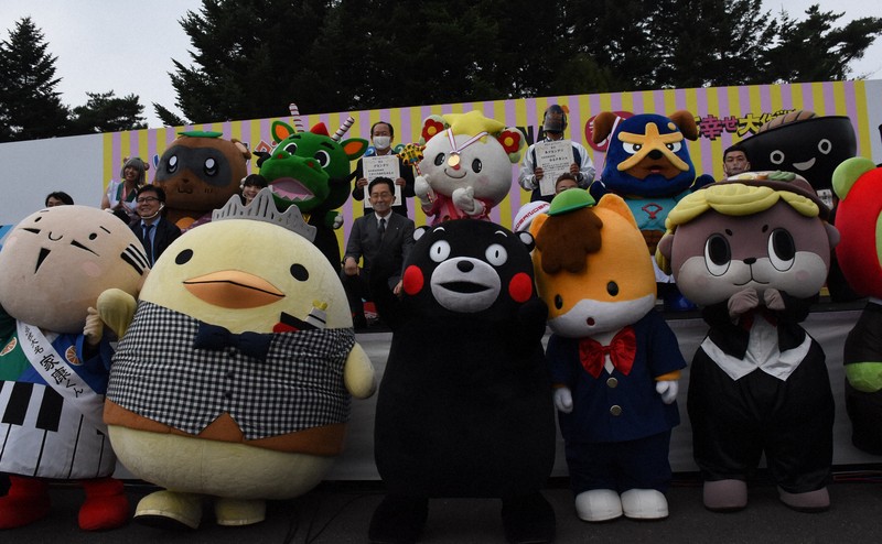 最後の「ゆるキャラグランプリ」＝岩手県滝沢市の岩手産業文化センターで2020年10月4日午後4時15分、三瓶杜萌撮影