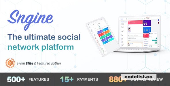 Sngine v4.0.6 - The Ultimate PHP Social Network Platform - nulled