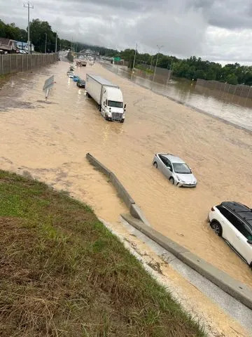 Chattanooga Fire Department/Facebook Flooding in Chattanooga, Tenn.
