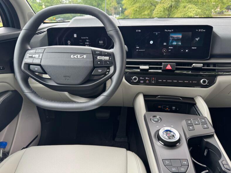 The view from the driver's seat in the 2026 Kia Sportage