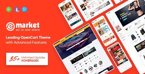 eMarket - Multipurpose MarketPlace OpenCart 3 Theme v1.3.5