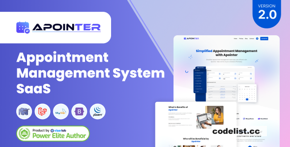 Apointer v2.0 - Appointment Management System SaaS - nulled