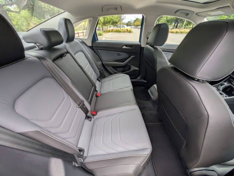 The rear seats of the 2025 VW Jetta SEL