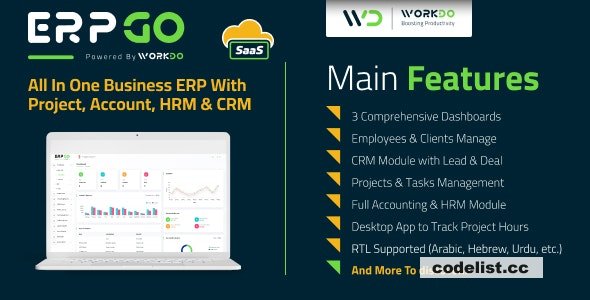 ERPGo SaaS v7.2 - All In One Business ERP With Project, Account, HRM & CRM - nulled