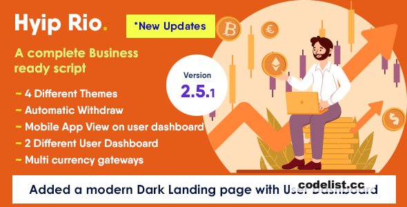 Hyip Rio v2.5.1 - Advanced Hyip Investment Scheme With Ranking System and Automatic Withdraw - nulled