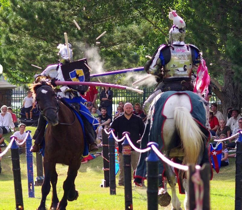 Knights joust at the Utah Renaissance Faire. The 13th annual festival will be this weekend at the Mt. Nebo Botanical Farm in Mona. | Utah Renaissance Faire