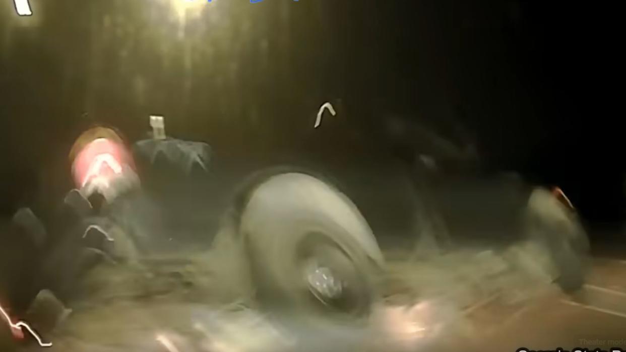 Barrel Roll: Fleeing Ford Ranger Gets A High Speed PIT Maneuver