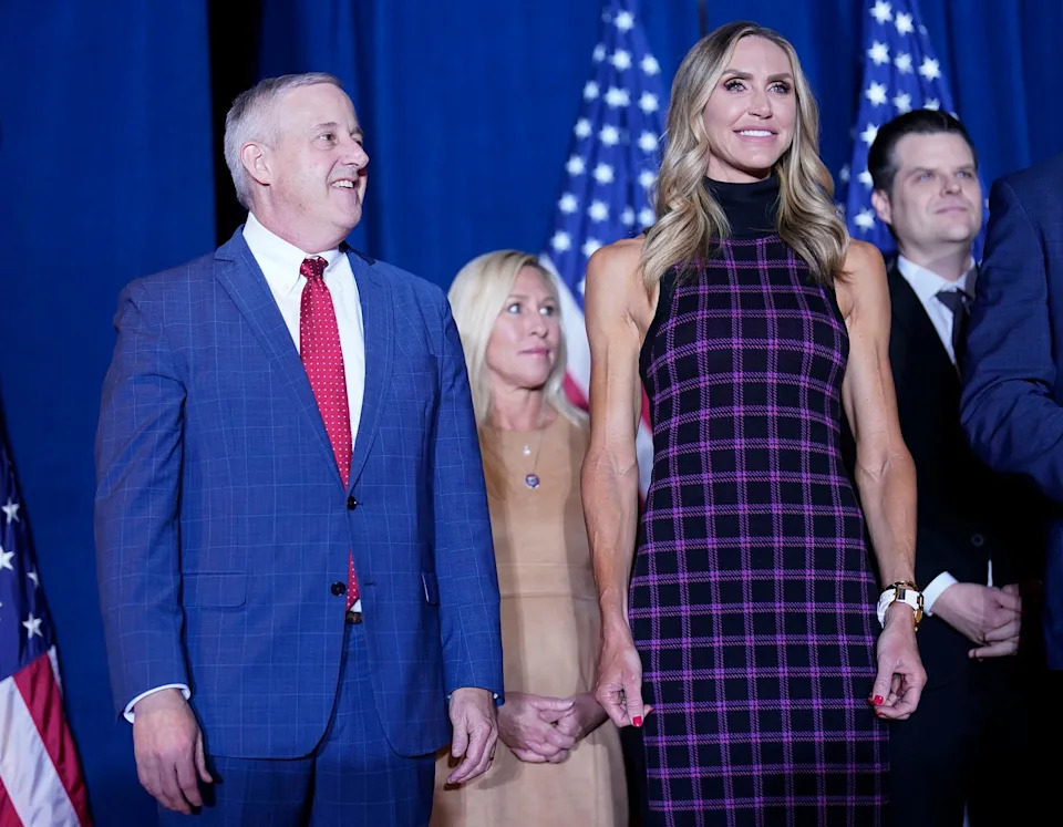 Whatley (left) and Lara Trump (right) previously served as co-chairs of the RNC until Trump resigned in December 2024. / Jabin Botsford/The Washington Post via Getty Images
