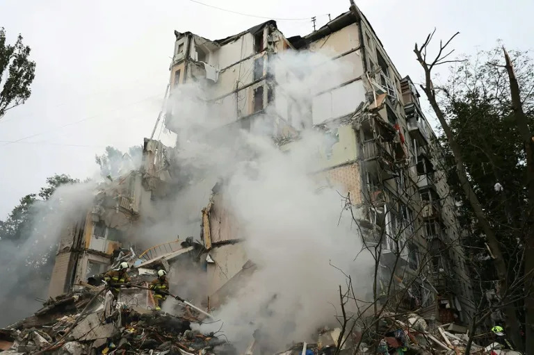 Ukrainian authorities said the latest Russian strikes on Kyiv killed at least six people (Handout)