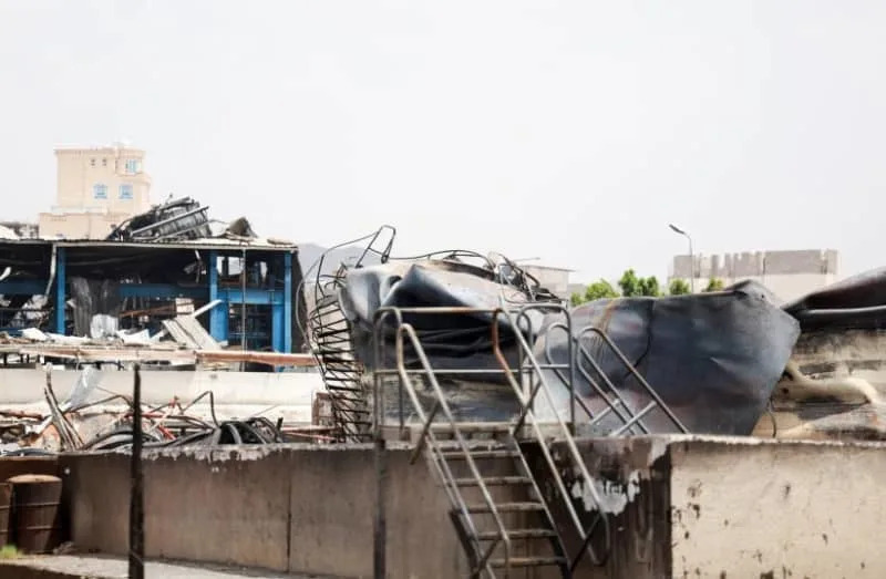 Damaged buildings at the Hiziaz power station after it was attacked by Israeli missile strikes in Sanaa, Yemen, August 17, 2025. (credit: REUTERS/KHALED ABDULLAH)