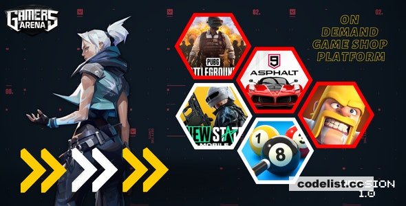 Gamers Arena v2.0.1 - Digital Online Game Store, Game Top Up , Voucher & Gamer ID Selling Tools