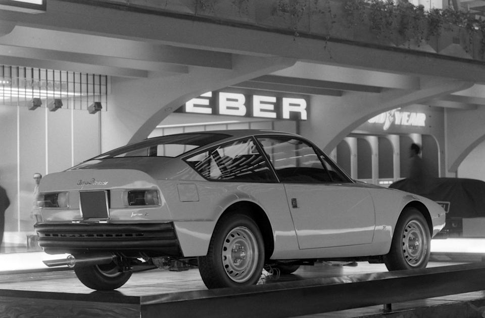 The Alfa Romeo Junior Zagato at the Turin Motor Show, 1969