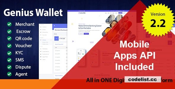 Genius Wallet v2.2 - Advanced Wallet CMS with Payment Gateway API - nulled