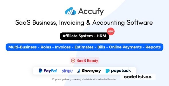 Accufy v2.6 - SaaS Business & Accounting Software - nulled