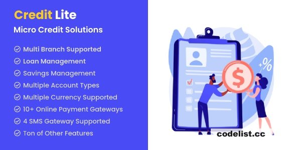 Credit Lite v1.5.5 - Multi Branch Loan & Savings Management System