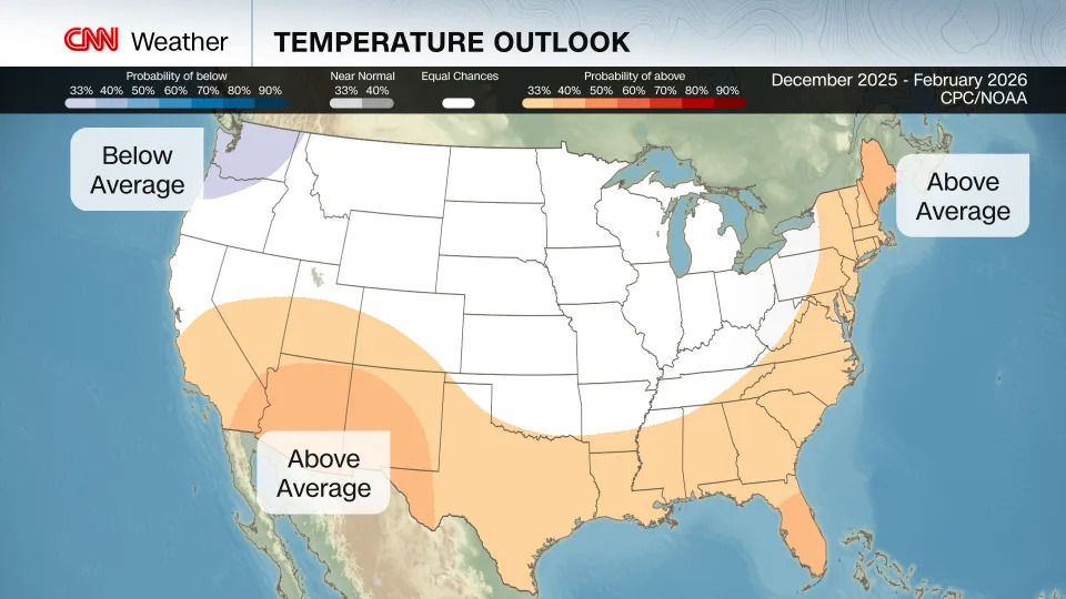 Winter temperature forecast. - CNN Weather