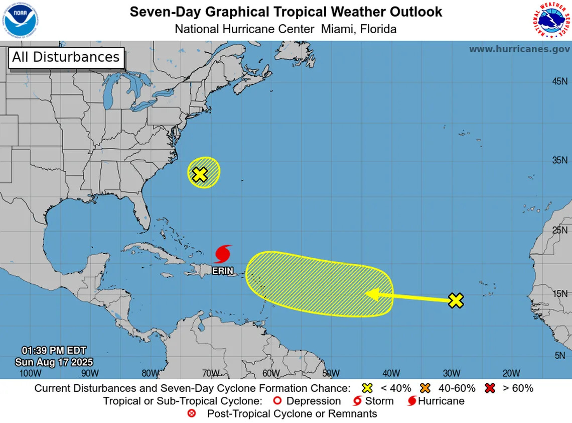 There are two Atlantic systems brewing besides Erin. Will either affect Florida?