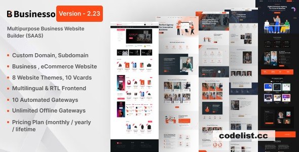 Businesso 2.23 - Business Website SAAS (Multitenancy) - nulled