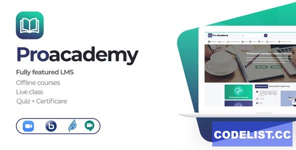 Proacademy v2.7 - LMS & Live Classes Marketplace