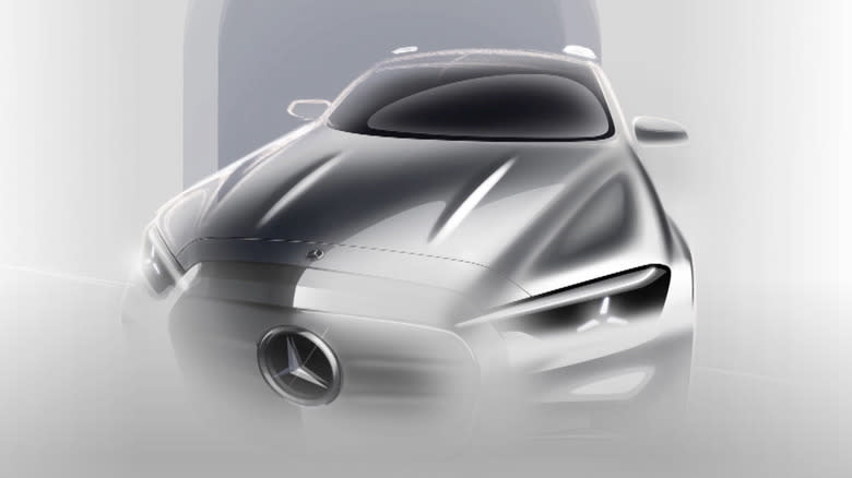 Teaser sketch of the next-gen Mercedes-Benz GLC