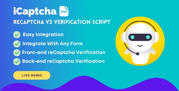 iCaptcha v1.0 - Frontend & Backend reCaptcha Verification