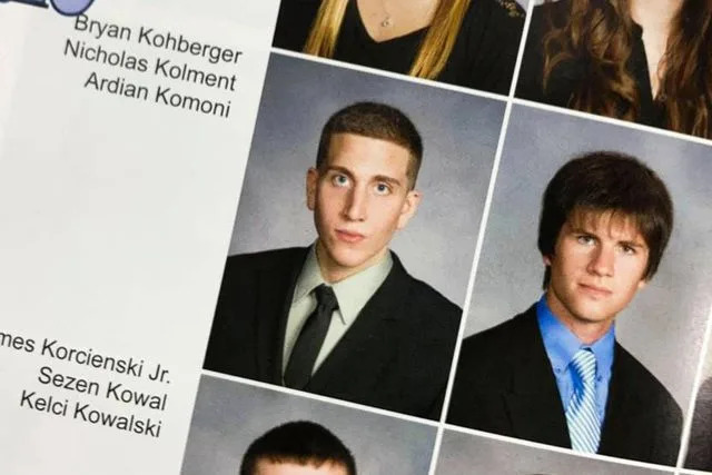 Kevin Fixler/Idaho Statesman/Tribune News Service via Getty Bryan Kohberger (L) in his senior photo from the 2012-13 yearbook for Pleasant Valley High School in Brodheadsville, Pennsylvania.