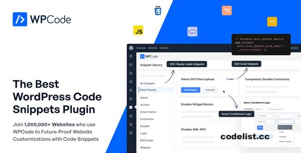 WPCode Pro v2.0.11- The Best WordPress Code Snippets Plugin
