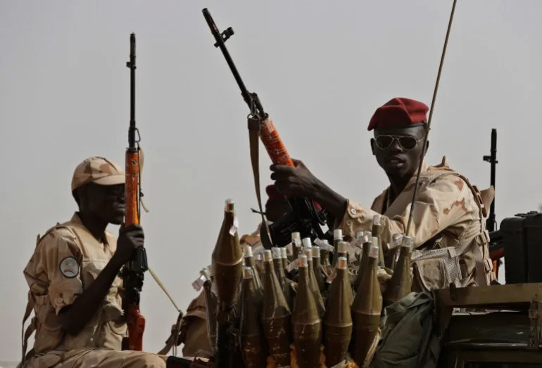Sudanese soldiers from the Rapid Support Forces unit.