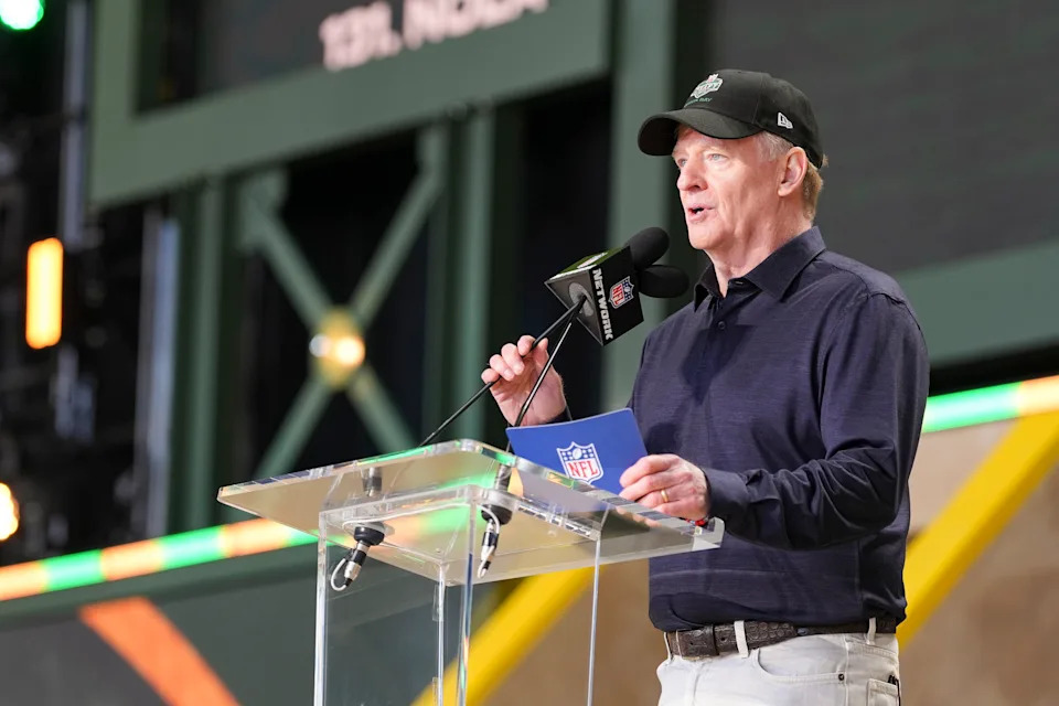 Sure, Roger Goodell is routinely booed at NFL Drafts but he's having the last laugh at the bank. (Photo by Perry Knotts/Getty Images)