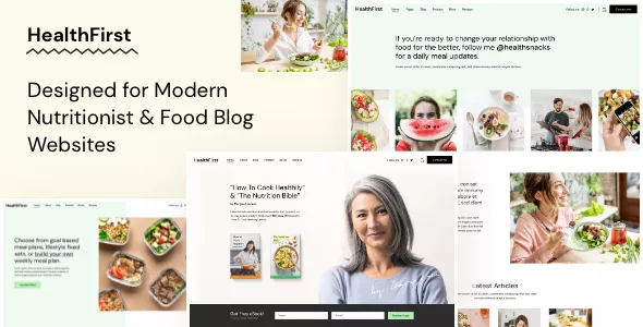 HealthFirst - Nutrition and Recipes WordPress Theme v1.1