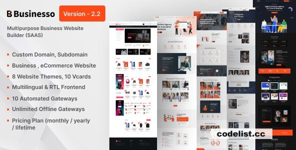 Businesso v2.2 - Business Website SAAS (Multitenancy) - nulled