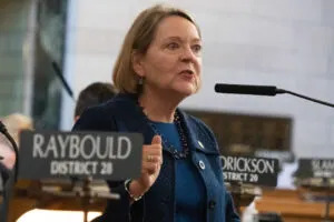  State Sen. Jane Raybould of Lincoln. Jan. 9, 2023. (Zach Wendling/Nebraska News Service)
