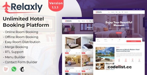 Relaxly v1.1.1 - Unlimited Hotel Booking Platform - nulled