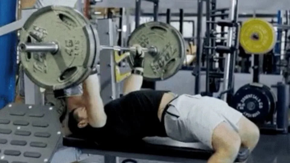 This still from video shows Abdul El-Sayed, a Democratic candidate for Senate in Michigan, weightlifting in a recent campaign ad. - From Abdul El-Sayed/Facebook