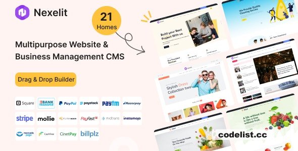 Nexelit v3.4.1 - Multipurpose Website CMS & Business CMS - nulled