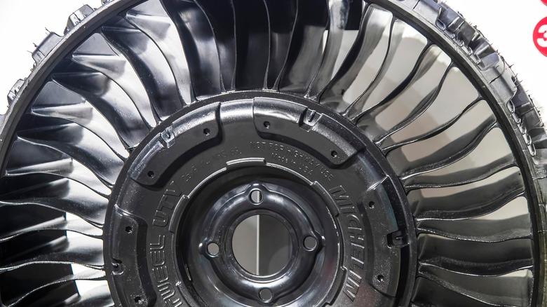 A close up image of Michelin Tweel