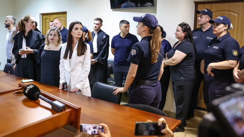 Gutul's sentence was handed down at a courtroom in Chisinau, Moldova's capital. - Elena Covalenco/AFP via Getty Images