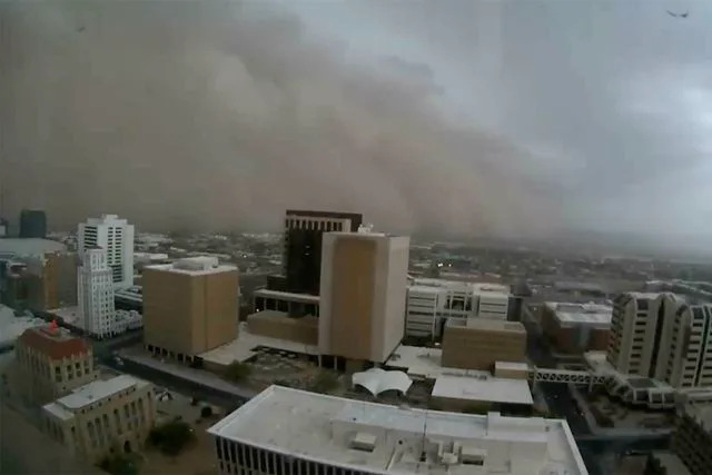 CITY OF PHOENIX, AZ A massive dust storm, called a haboob, sweeps across Phoenix