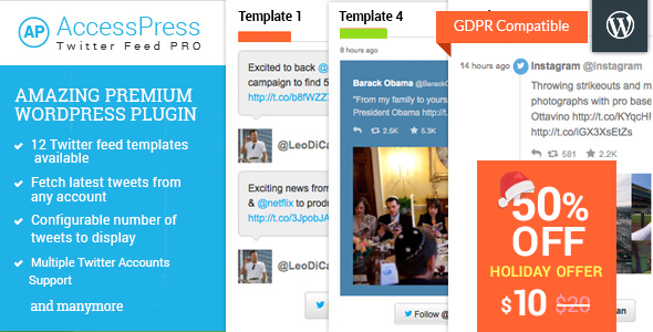 AccessPress Twitter Feed Pro v1.1.6 AccessPress Twitter Feed Pro v1.1.6